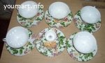 6 чашечек с блюдцами, сервиз фарфор RHP Англия