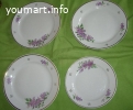 Дулево столовые с сиренью 4 тарелки СССР