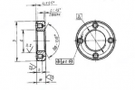 Гайка круглая с отверстиями на торце «под ключ» ГОСТ 6393-73